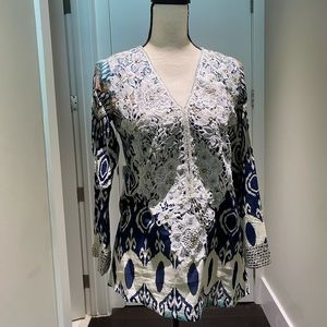 Afrozaks Lace Bloom Embroided Shirt